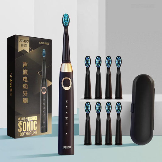 Sonic Electric Toothbrush - 5 Modes, 8 Brush Heads, Travel Case