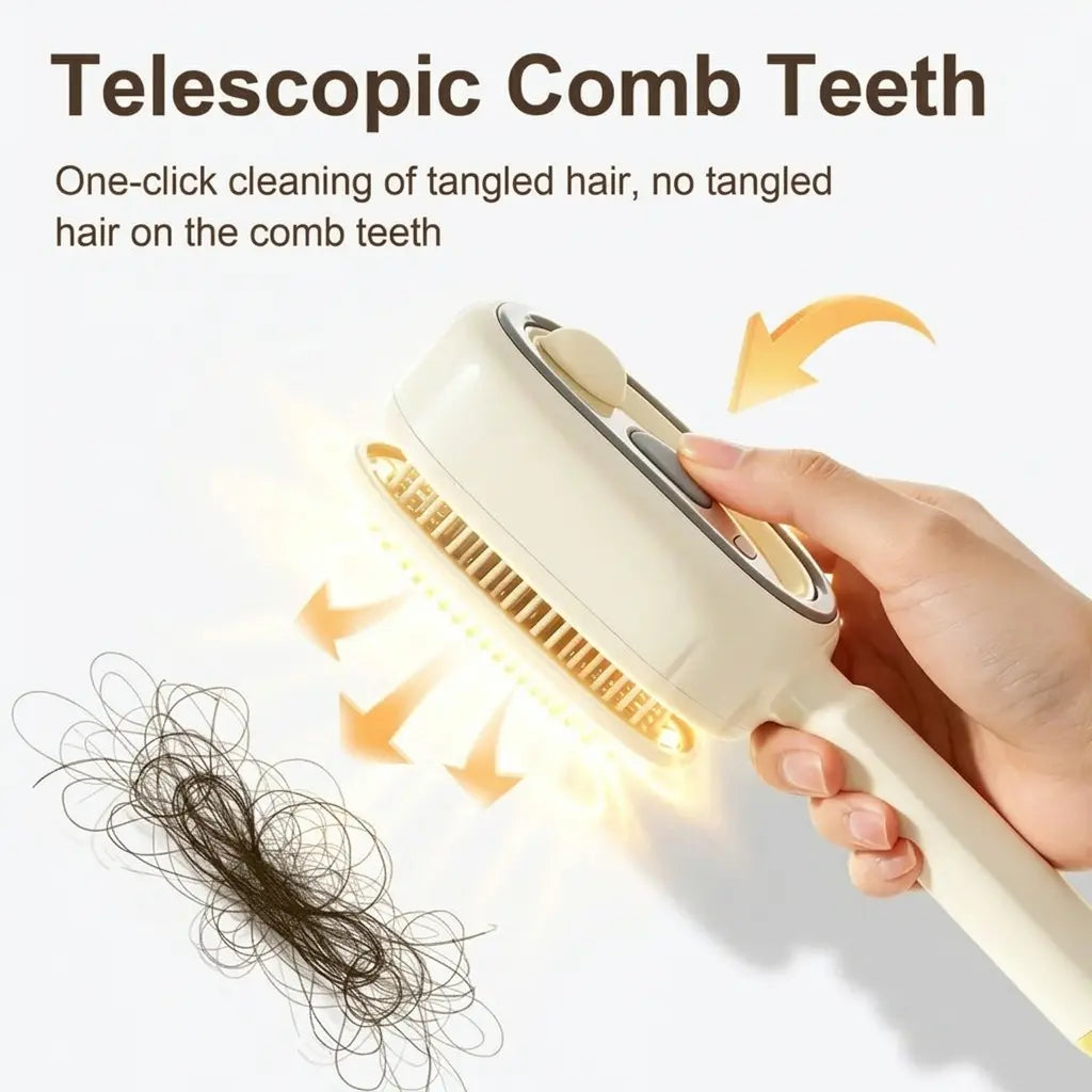 Transform Your Hair Care Routine with the Electric Spray Air Cushion Massage Comb – Featuring Self-Cleaning, Anti-Tangle, Anti-Static Technology and Essential Oil Mist Aromatherapy
