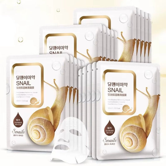 5/7/10/15Pcs Snail Essence Facial Sheet Mask Skin Care Face Mask Remove Blackheads Hydrating Moisturizing Mask Korean Skin Care
