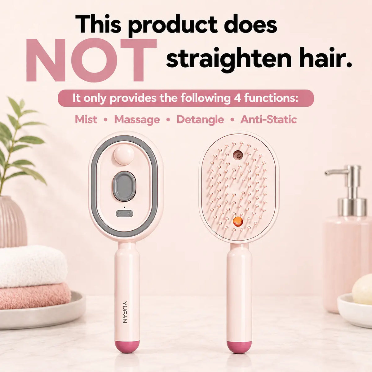 Transform Your Hair Care Routine with the Electric Spray Air Cushion Massage Comb – Featuring Self-Cleaning, Anti-Tangle, Anti-Static Technology and Essential Oil Mist Aromatherapy