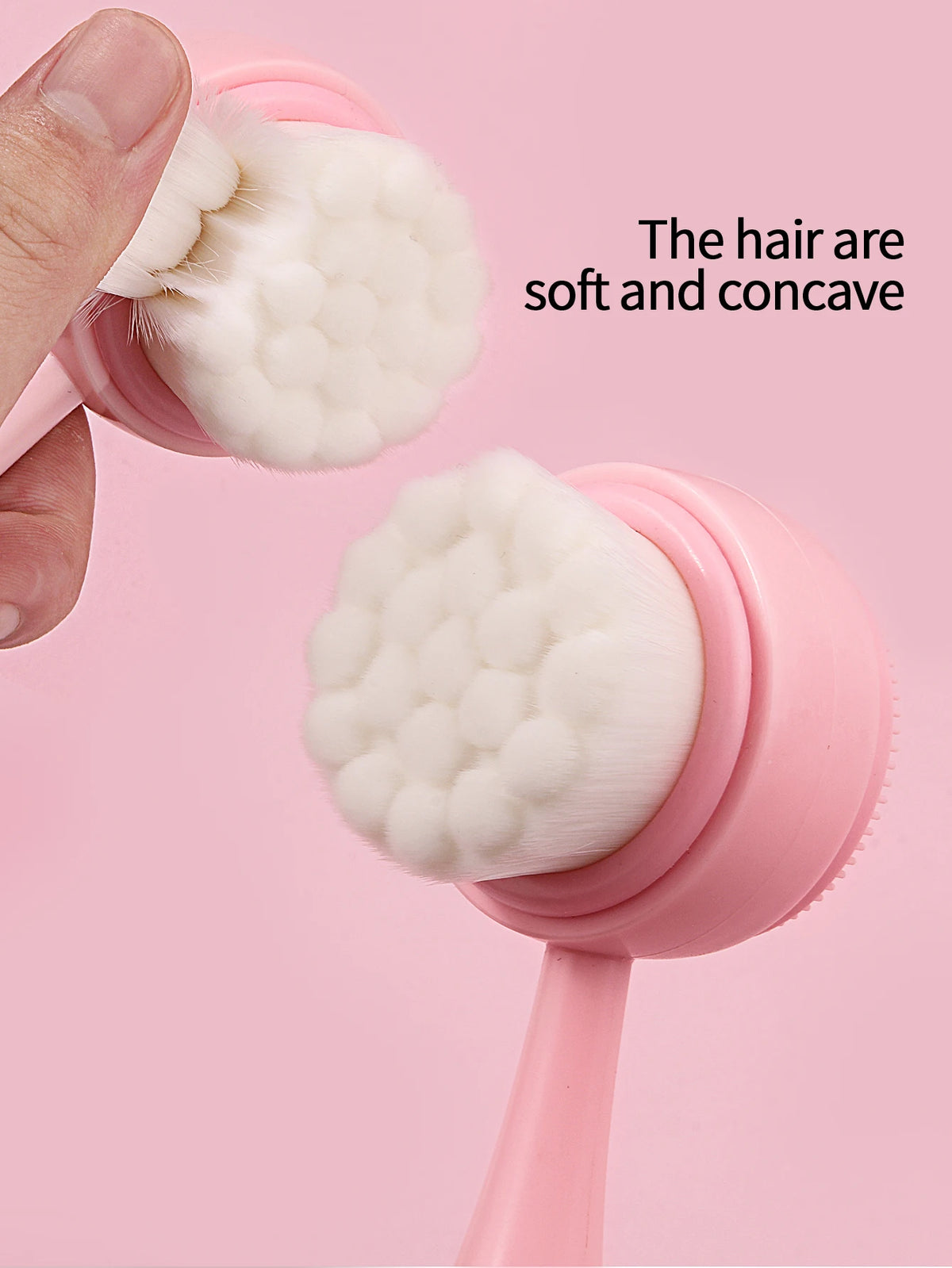 1PC Silicone Facial Cleansing Brush, Handheld Manual Facial Cleansing Brush, Makeup Removal Auxiliary Brush