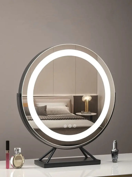 Illuminate Your Beauty with the 3-in-1 Lighted Vanity Makeup Mirror - 15X Magnification, Smart Touch Control & 360° Rotation
