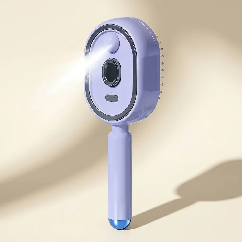 Transform Your Hair Care Routine with the Electric Spray Air Cushion Massage Comb – Featuring Self-Cleaning, Anti-Tangle, Anti-Static Technology and Essential Oil Mist Aromatherapy
