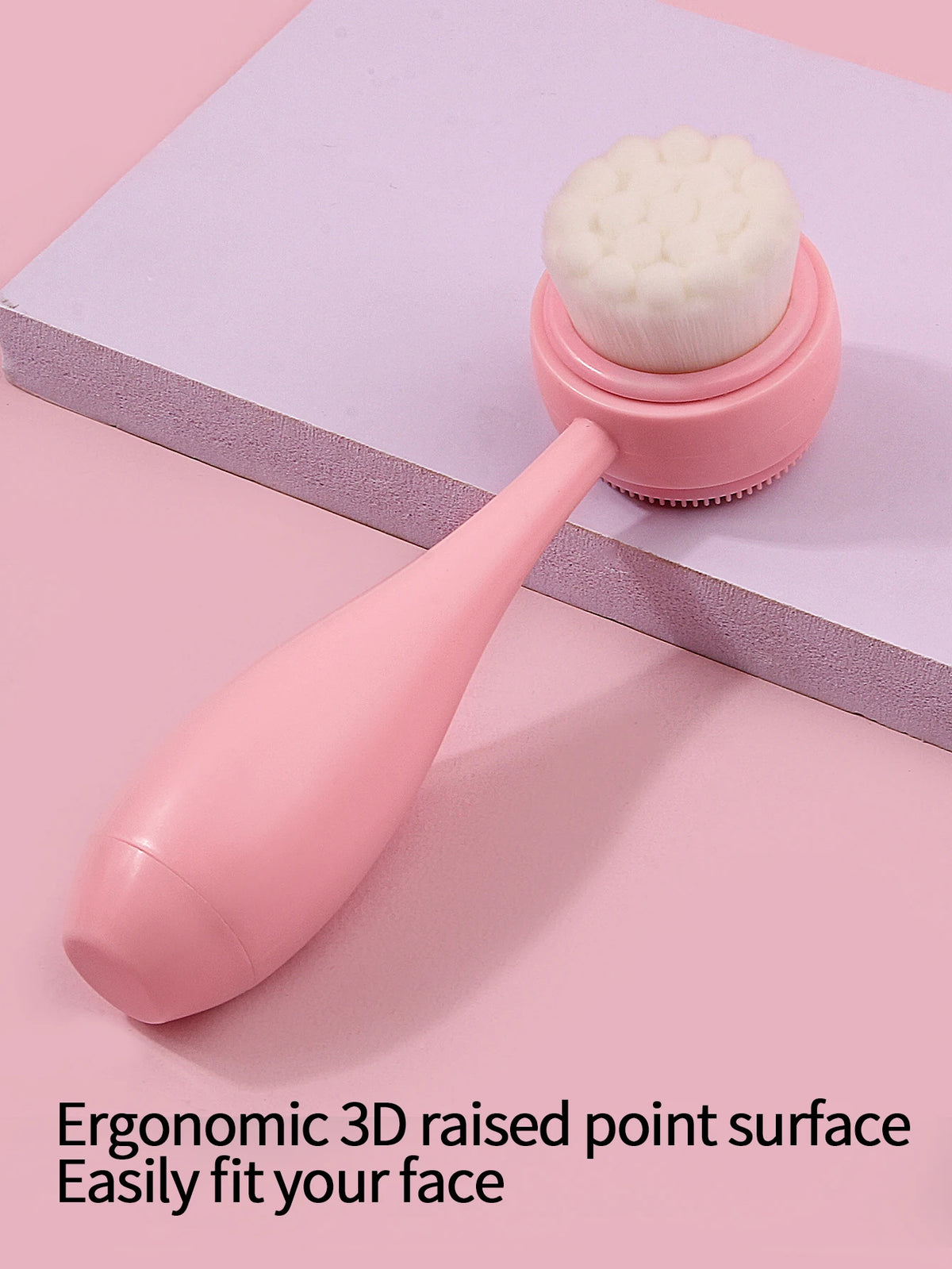1PC Silicone Facial Cleansing Brush, Handheld Manual Facial Cleansing Brush, Makeup Removal Auxiliary Brush