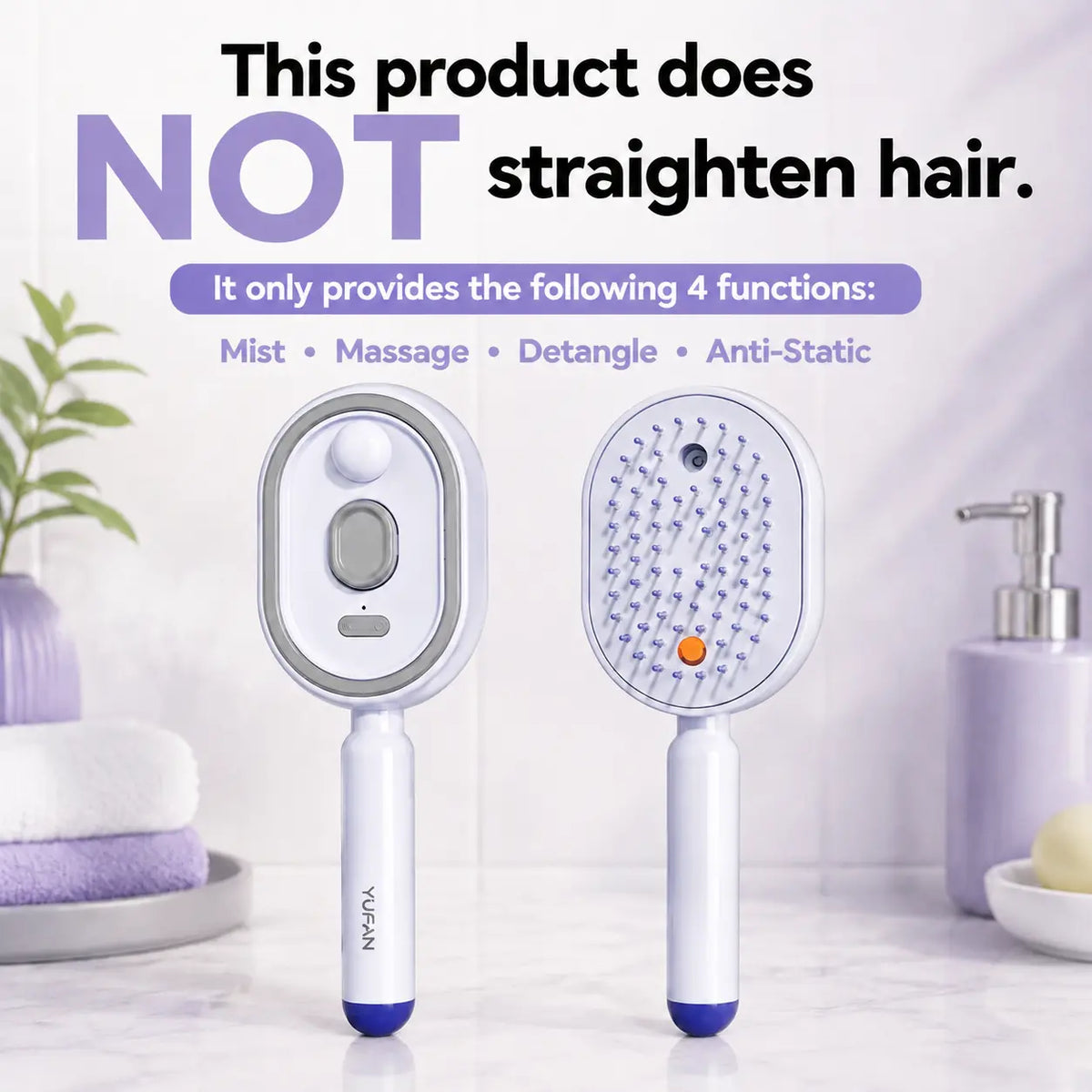 Transform Your Hair Care Routine with the Electric Spray Air Cushion Massage Comb – Featuring Self-Cleaning, Anti-Tangle, Anti-Static Technology and Essential Oil Mist Aromatherapy